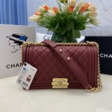 Best Quality CC Le Boy Flap Bag caviar leather 25CM