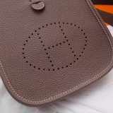 Hermes Mini Evelyne Handbags Best Quality Coffee