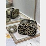 Christian Dior Perfect Best Quality Travel Crossbody Leopard Print Cosmetic Bag