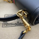 Gucci Black/Cream Ophidia small top handle Best Quality bag