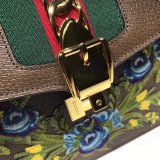 AAA+ Gucci Best Quality 431665 Leather Sylvie Medium Top Handle Bag