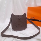 Hermes Mini Evelyne Handbags Best Quality Coffee