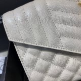 YSL Best Quality Saint Laurent Envelope Wallet on Chain WOC 620280 White Bag