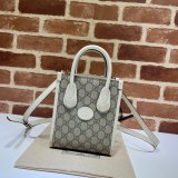 Shop Now Gucci Best Quality Mini tote bag with Interlocking G 671623 GG Supreme
