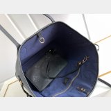 Louis Vuitton M45685 Best Quality Neverfull MM Monogram Empreinte Leather Black