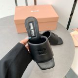 Miu Miu Best Quality Bread Slippers Heel Sandals Shoes