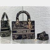 Perfect 1:1 Christian Dior Best Quality Lady Best 24CM Black Bag