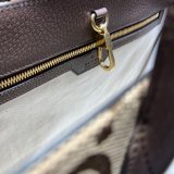 Tote Gucci Best Quality bag with jumbo GG 678839 camel and ebony GG Canvas