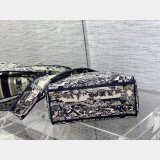 Top Quality Fake Lady Embroidery Canvas Dior 24CM Best Quality Bag