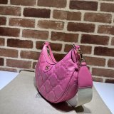 Gucci Best Quality 739709 GG Matelassé Duplicate Shoulder Pink Bag