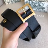 Christian Louboutin Best Quality 3.4cm Black Spiked Leather Belts