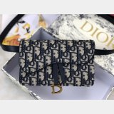 Best Dior Oblique Saddle Belt Best Quality Bag Blue