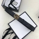 Top Quality Gucci Double G leather Best Quality belt black