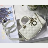 Dior High Quality Best Quality Black/White Lady Dior Cannage Tech Pouch 26cm