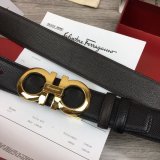 Ferragamo Belts Perfect High Quality Best Quality 35 mm Black