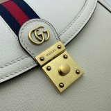 Gucci Black/Cream Ophidia small top handle Best Quality bag