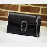 Cheap Gucci Dionysus Leather Mini Chain Bag 401231 Black