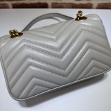 Grey GG Marmont 446744 Mini Matelassé Gucci Best Quality Bag