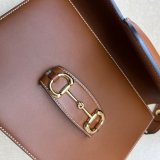 Gucci 1:1 Best Quality Designer GG Supreme 602204 1955 Horsebit Shoulder Bag