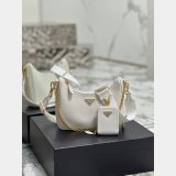 1:1 Clone Prada Best Quality Handbags Outlet Leather Hobo Re-Edition Online