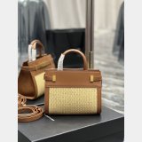 Best Quality YSL Saint Laurent Nano Manhattan Top Handle Brown/Black Bag
