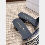 Best Quality Designer Dior Dway One-word embroidered slippers Shoes Online