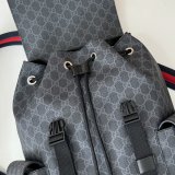 Gucci Men 792080 GG Designer Best Quality Backpack In Black GG Supreme