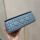 High Quality Dior Caro 20cm Luxury Goods blue bags