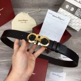 Best Quality Designer Salvatore Ferragamo 35 mm Black Belts