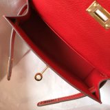 Best Quality Hermes Red Mini Kelly Handbag Epsom leather