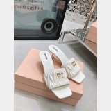 Perfect Luxury Best Quality Miu Miu high heel slippers Shoes
