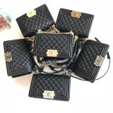 High Quality CC Le Boy Best Quality Best Black Bags lambksin 20cm