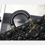 Dior High Quality Best Quality Black/White Lady Dior Cannage Tech Pouch 26cm