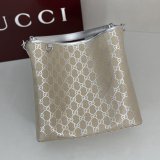 Gucci 815103 GG Emblem Medium Bucket Crossbody Bag