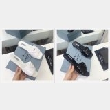 Best Quality  Prada Leather Logo Flat Slide Sandals