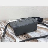 Celine Best Quality Luggage nano shopper handbag Shoulder Gray bag