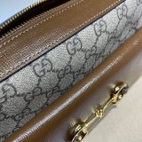 Gucci Best Quality Horsebit 1955 Small Brown or White Leather Shoulder 645454 Bag
