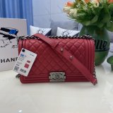 Best Quality CC Le Boy Flap Bag caviar leather 25CM