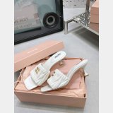 Perfect Luxury Best Quality Miu Miu high heel slippers Shoes