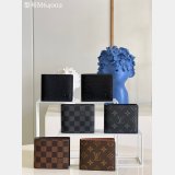 Louis Vuitton Men Best Quality M64002 Slender Wallet Monogram Eclipse Canvas