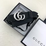 AAA+ Gucci 38mm Best Quality GG sliver/golden black Belt