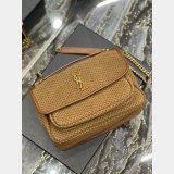 Saint Laurent 633158 Best Quality Designer NIKI Crinkled Vintage Leather