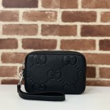 Gucci Best Quality 1:1 Mirror Jumbo GG Pouch 802148 Black Handbag