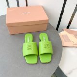 Perfect MiuMiu Bread Slippers Summer Best Quality Sandals