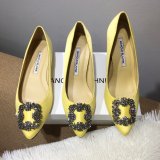 Best Manolo Blahnik HANGISI Satin Jewel Buckle Pumps