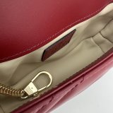 Gucci Best Quality Rosso Ancora GG Marmont Red Matelassé Chevron 476433/446744/443497 Bag