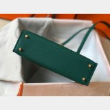 Hermes Mini Kelly Best Quality Army Green Handbag Epsom leather