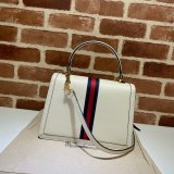 Gucci Black/Cream Ophidia small top handle Best Quality bag