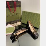 Pump Patent Heels Ballet Flat Horsebit Best Quality Gucci Shoes