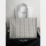 Designer Celine Best Quality Cabas Thais 196762 Large Striped Textile Bag